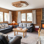 Living room of Chalets Foehn, Covie & Charmille, our trio of matching chalets.