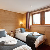 One of the bedrooms in Chalet L'Erine